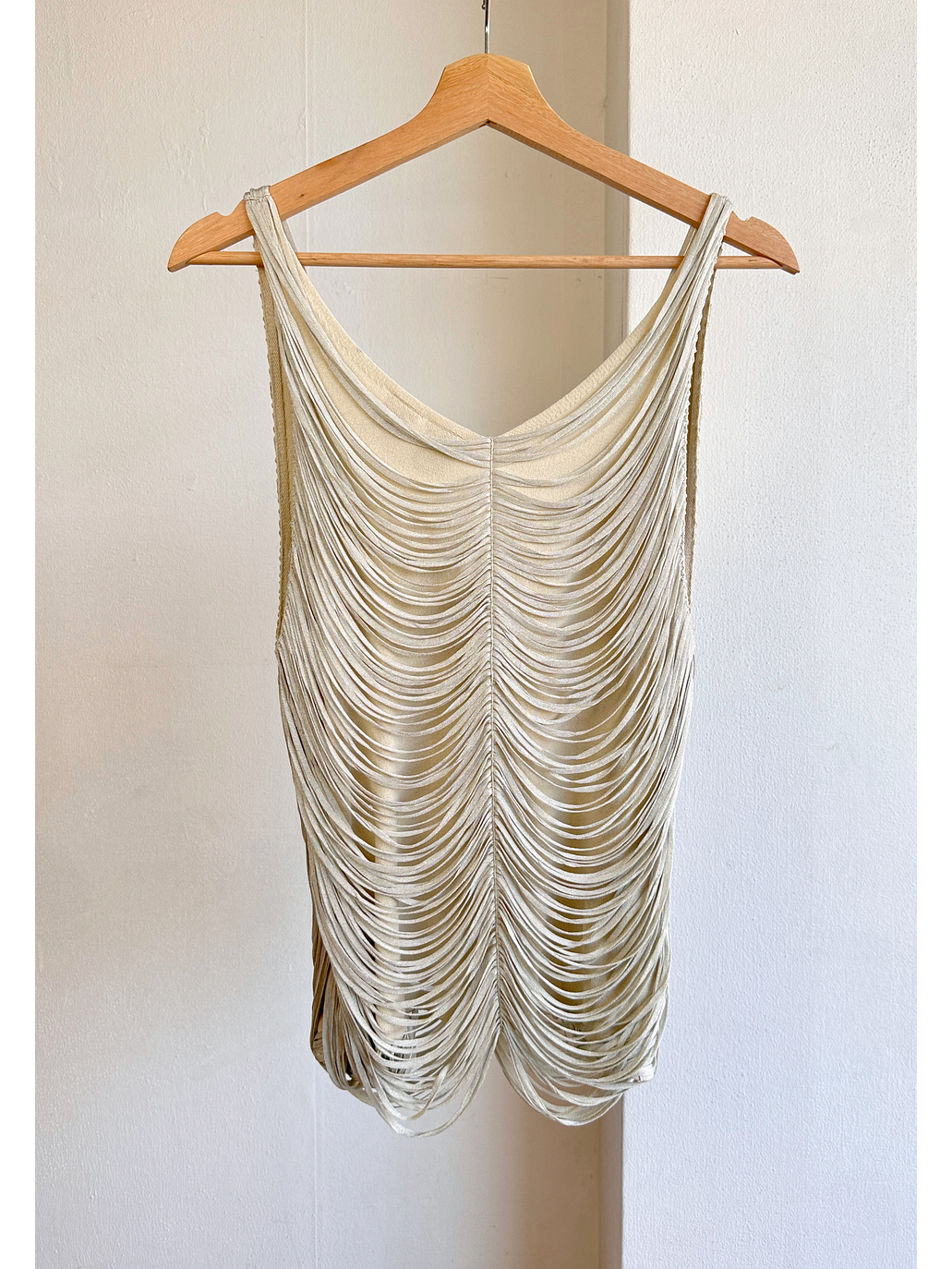 Top flecos beige vintage 3