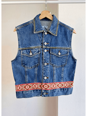 chaqueta mezclilla sin mangas