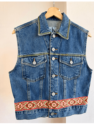 chaqueta mezclilla sin mangas