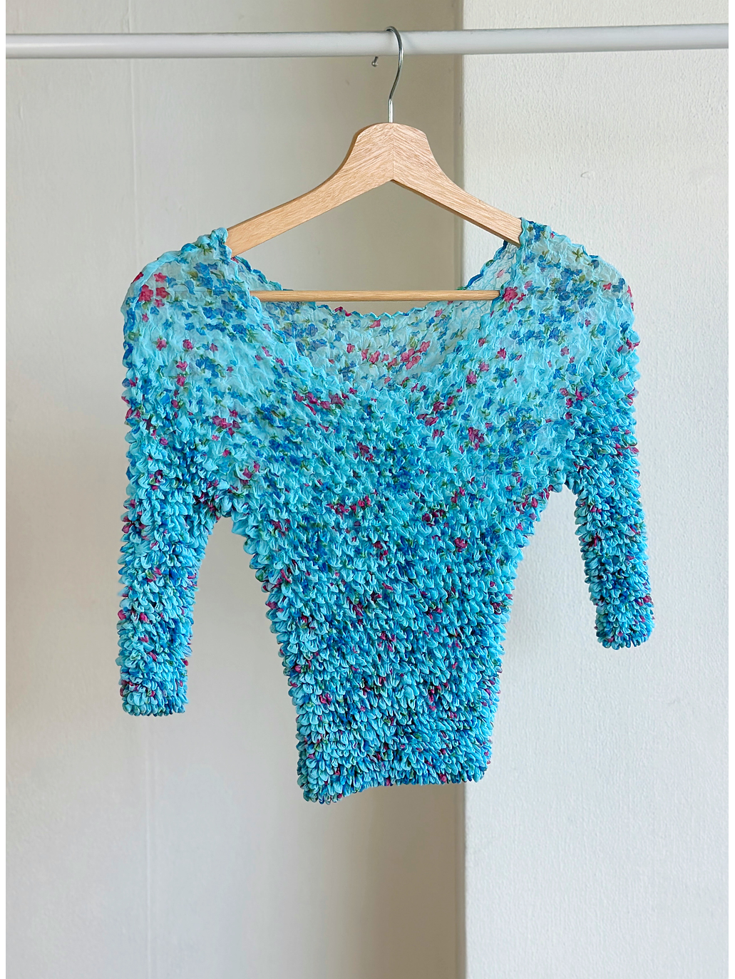 Top fruncido floreado  1