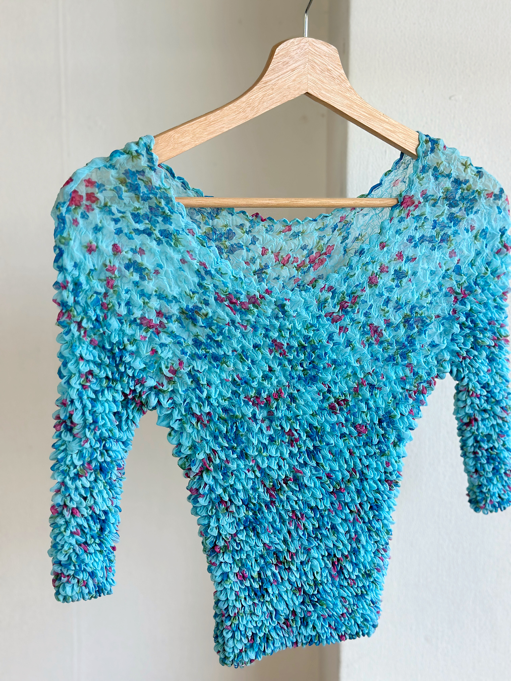 Top fruncido floreado  2