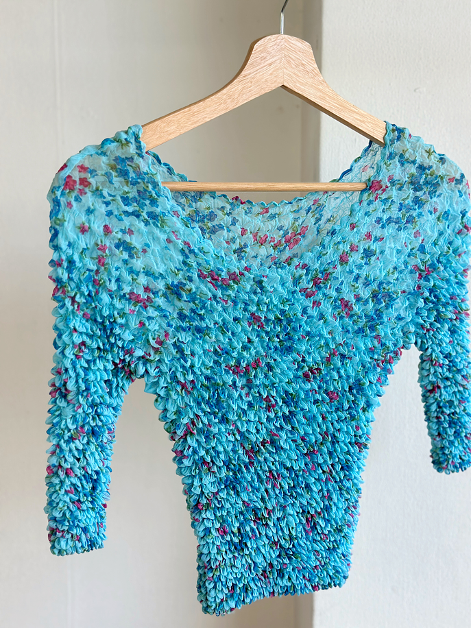 Top fruncido floreado  2