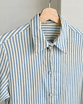 Camisa vintage rayada celeste 