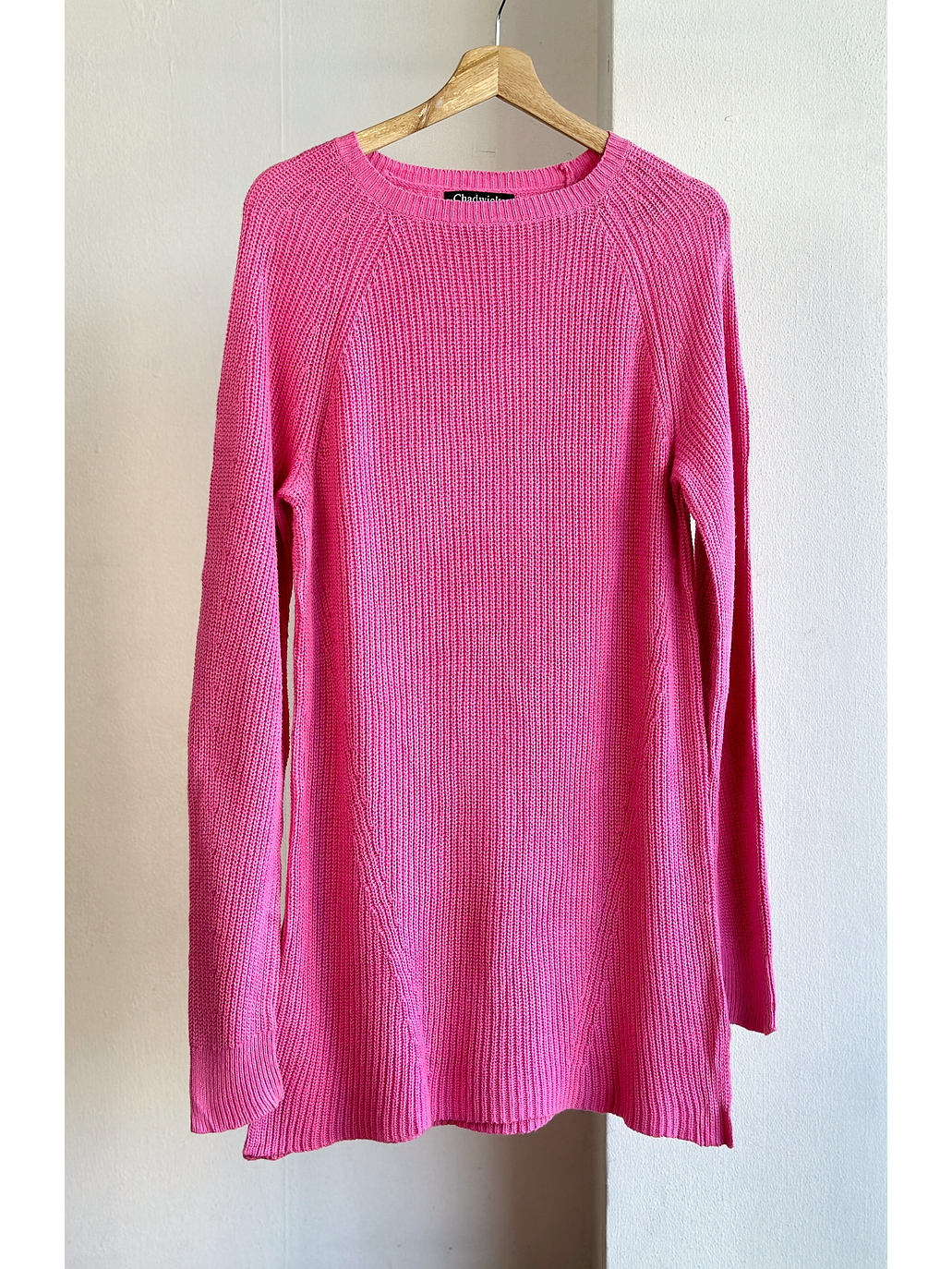 Chaleco rosado largo  1