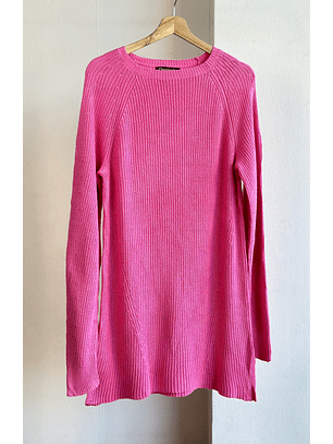 Chaleco rosado largo 