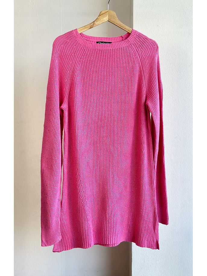 Chaleco rosado largo  1