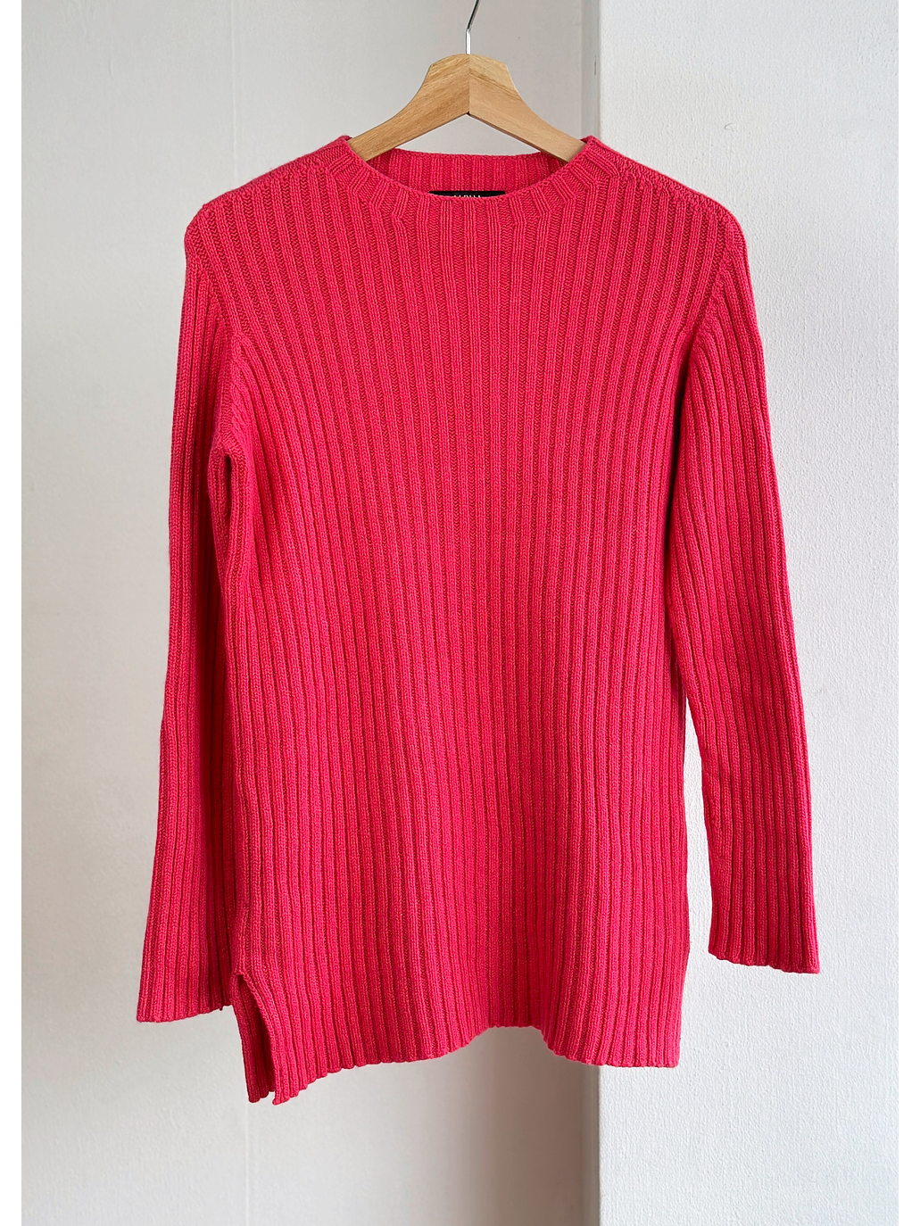 Chaleco acanalado fucsia  1