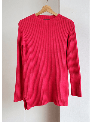 Chaleco acanalado fucsia 