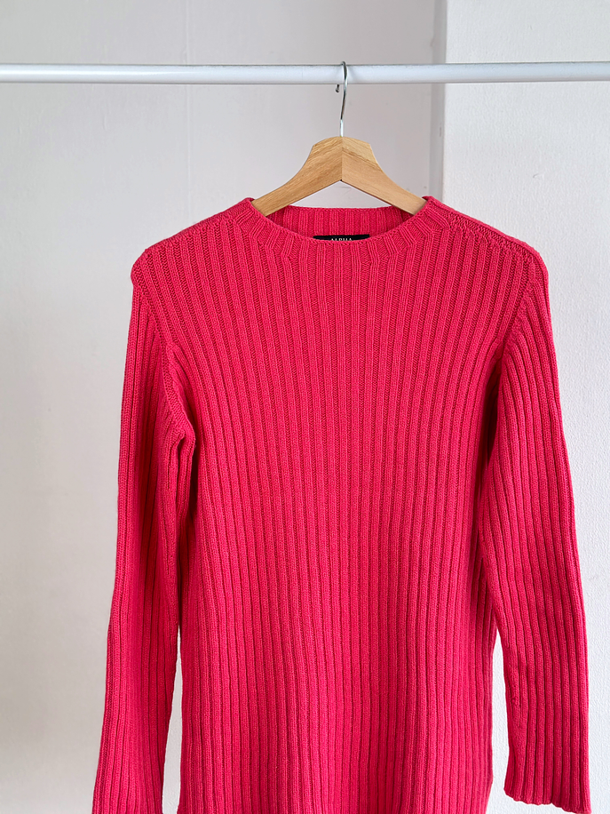 Chaleco acanalado fucsia  3