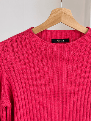 Chaleco acanalado fucsia 