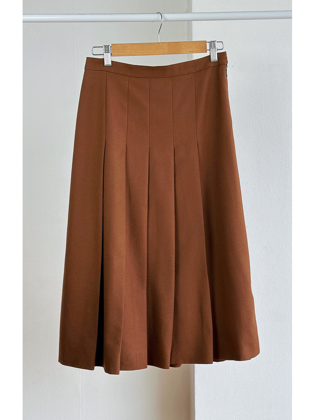 Falda lana tableada vintage  1