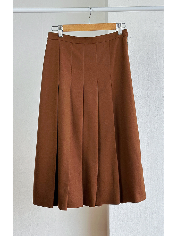 Falda lana tableada vintage  1