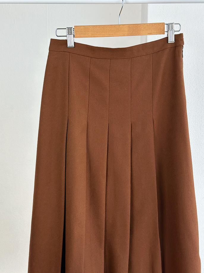 Falda lana tableada vintage  2