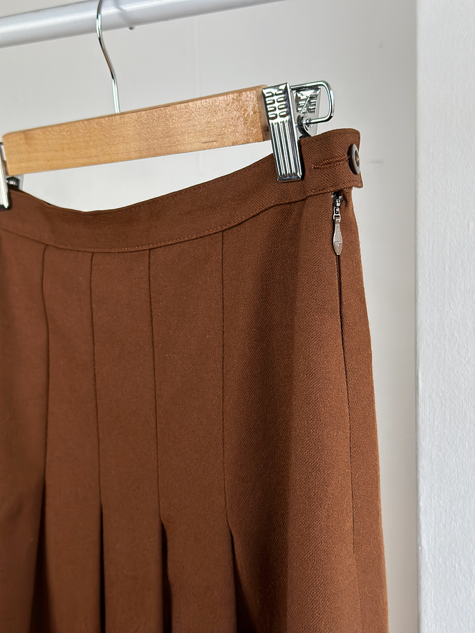 Falda lana tableada vintage  3