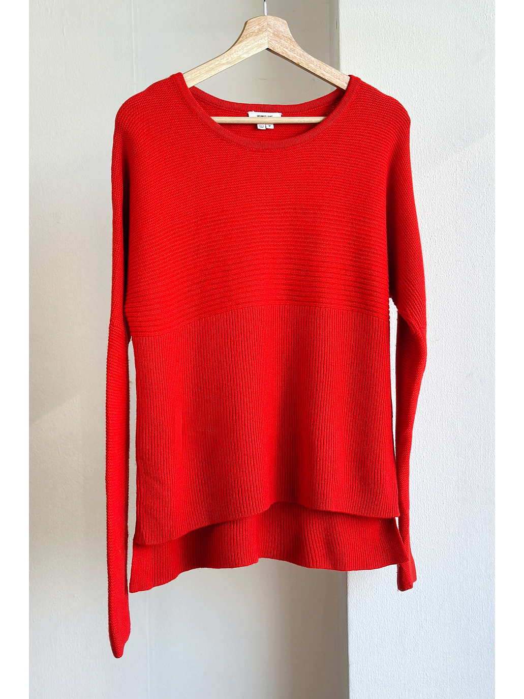 Suéter acanalado naranja  1