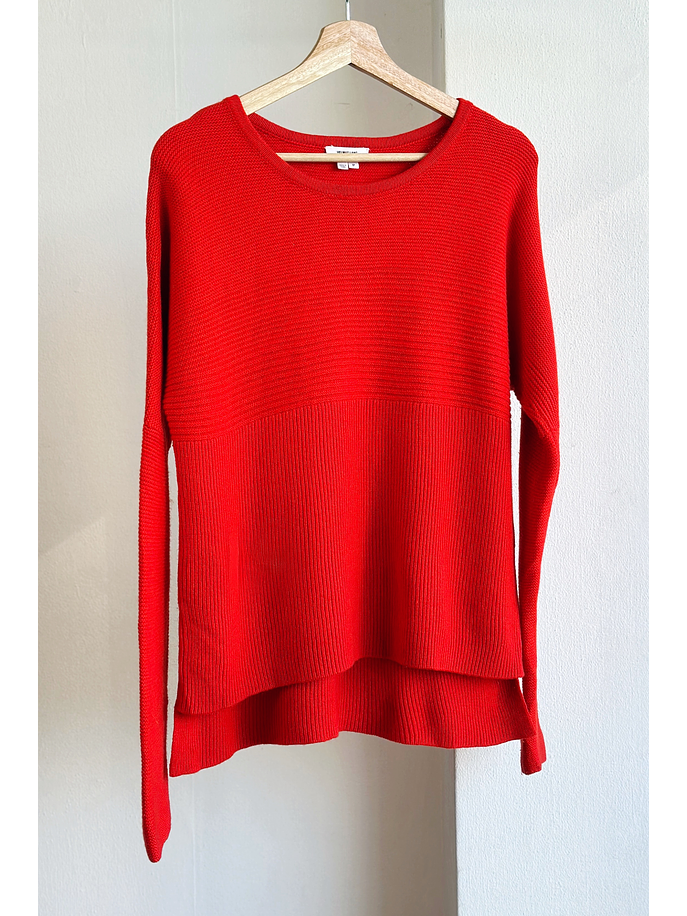 Suéter acanalado naranja  1