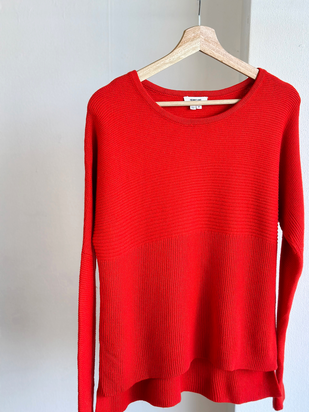 Suéter acanalado naranja  3