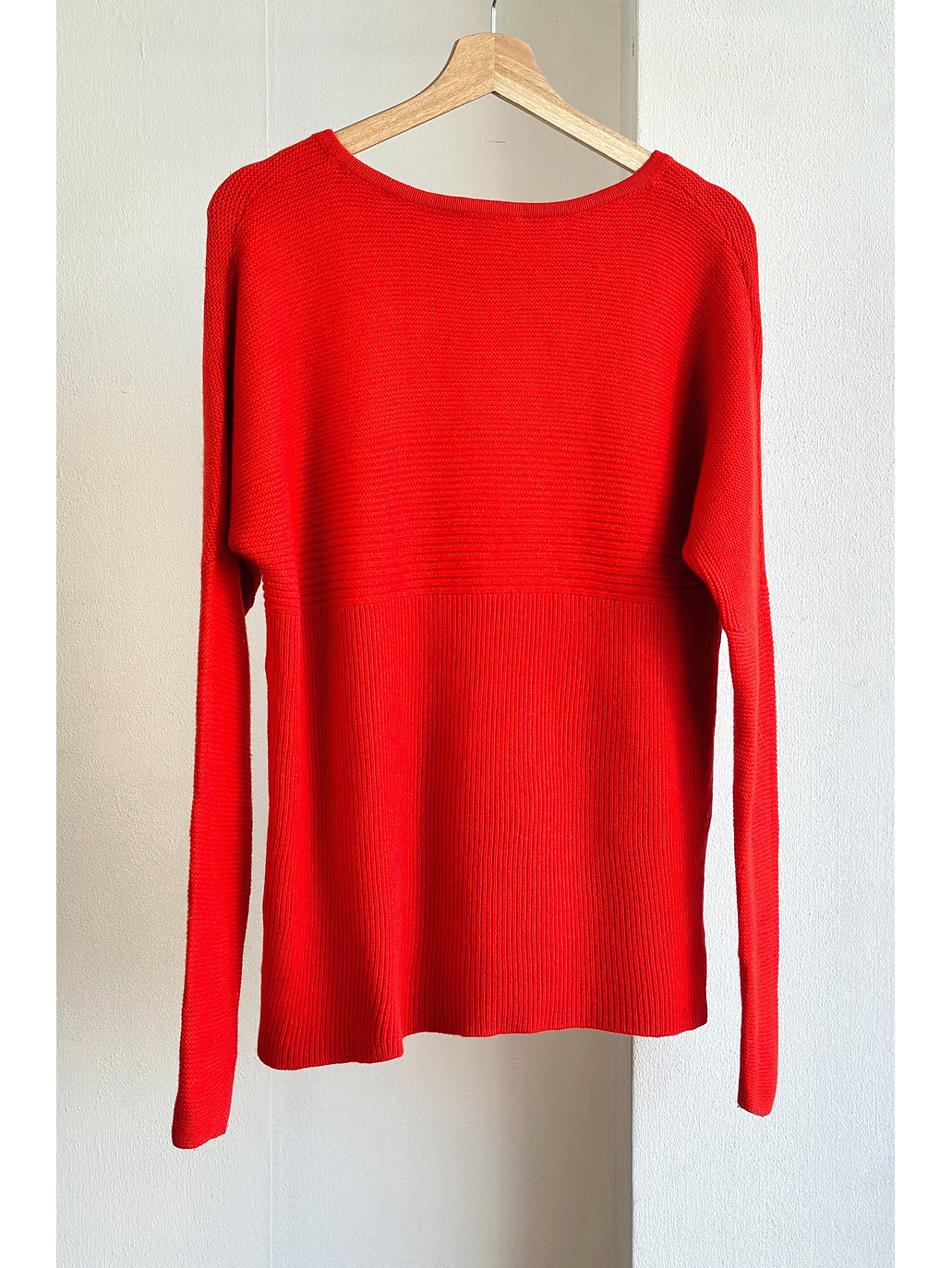 Suéter acanalado naranja  4