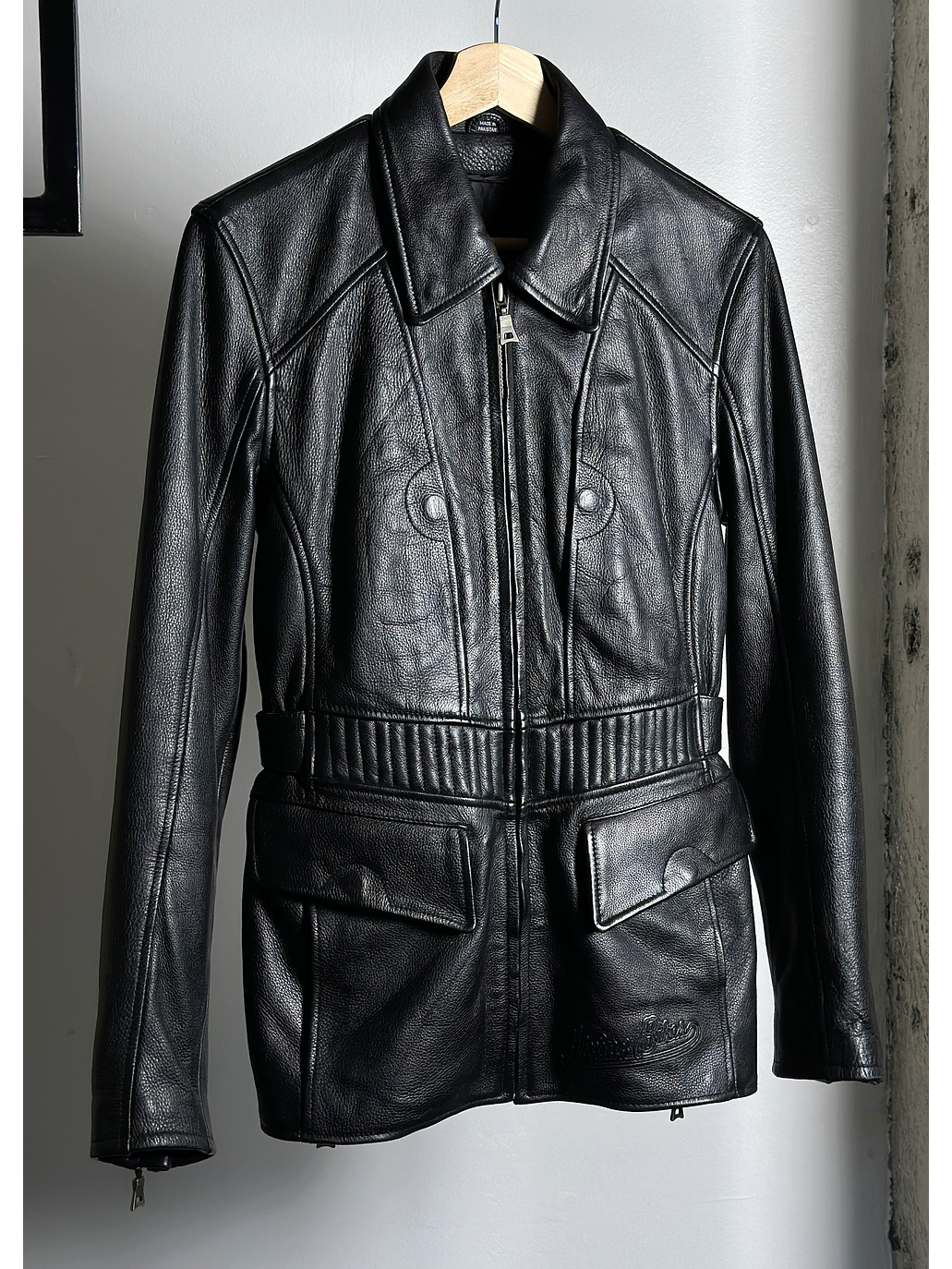 Chaqueta cuero biker vintage 1