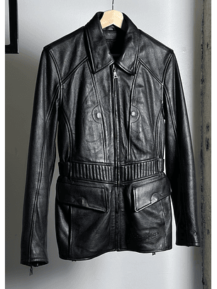 Chaqueta cuero biker vintage