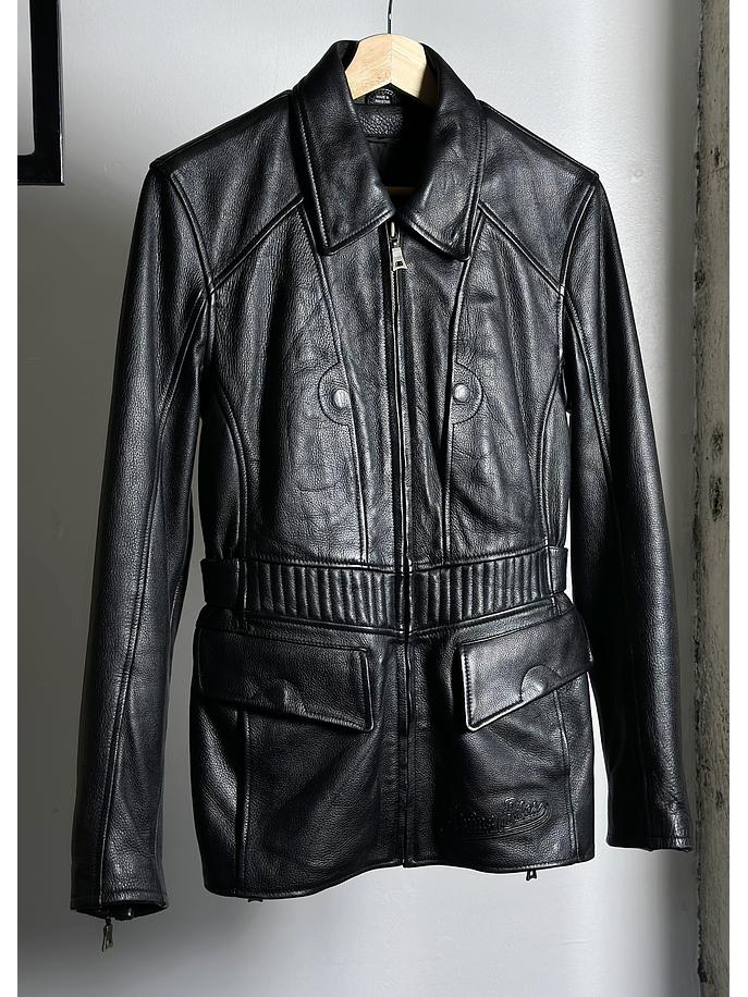 Chaqueta cuero biker vintage 1