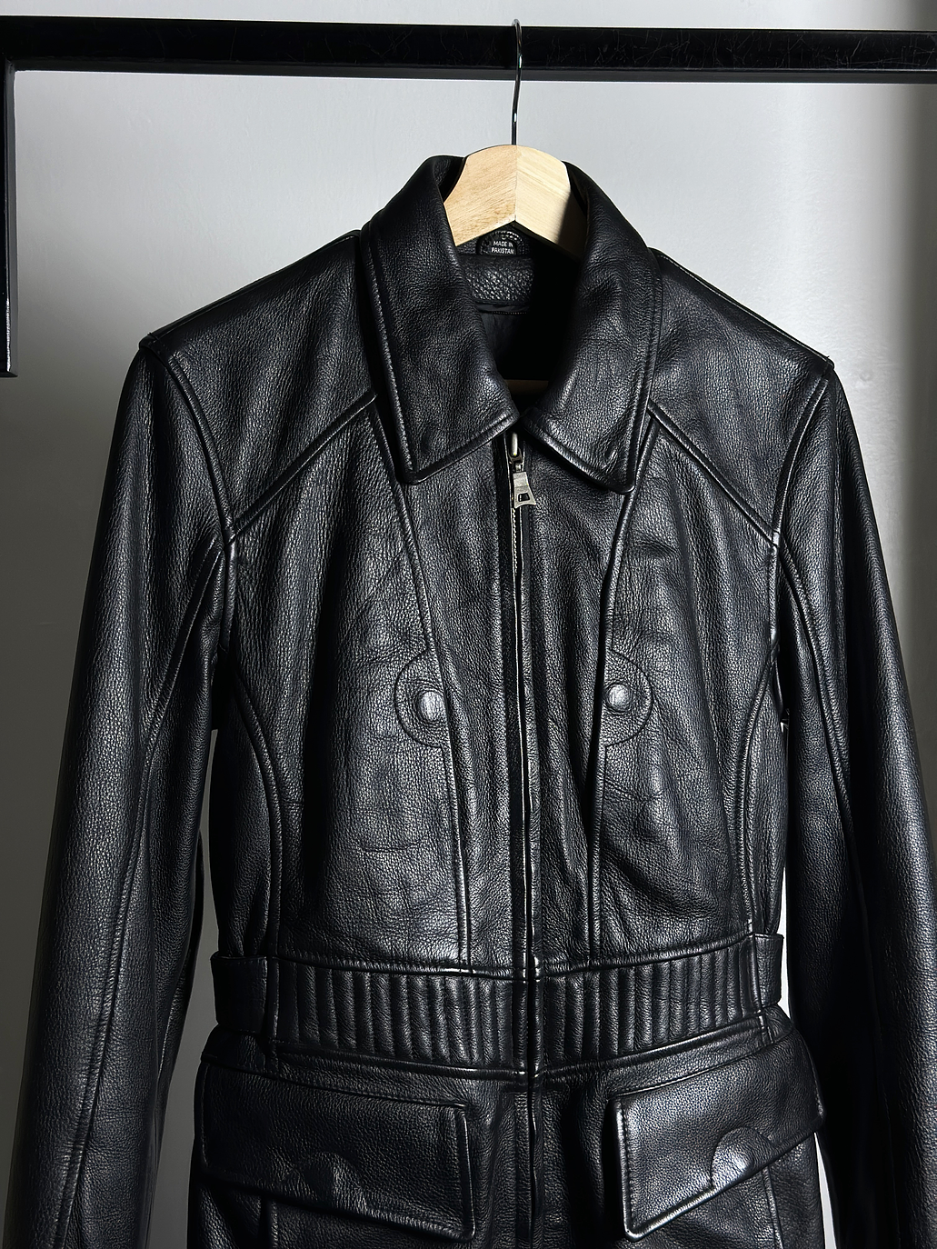 Chaqueta cuero biker vintage 2