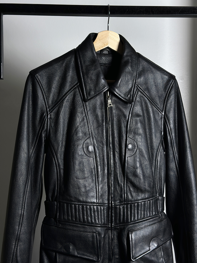 Chaqueta cuero biker vintage 2
