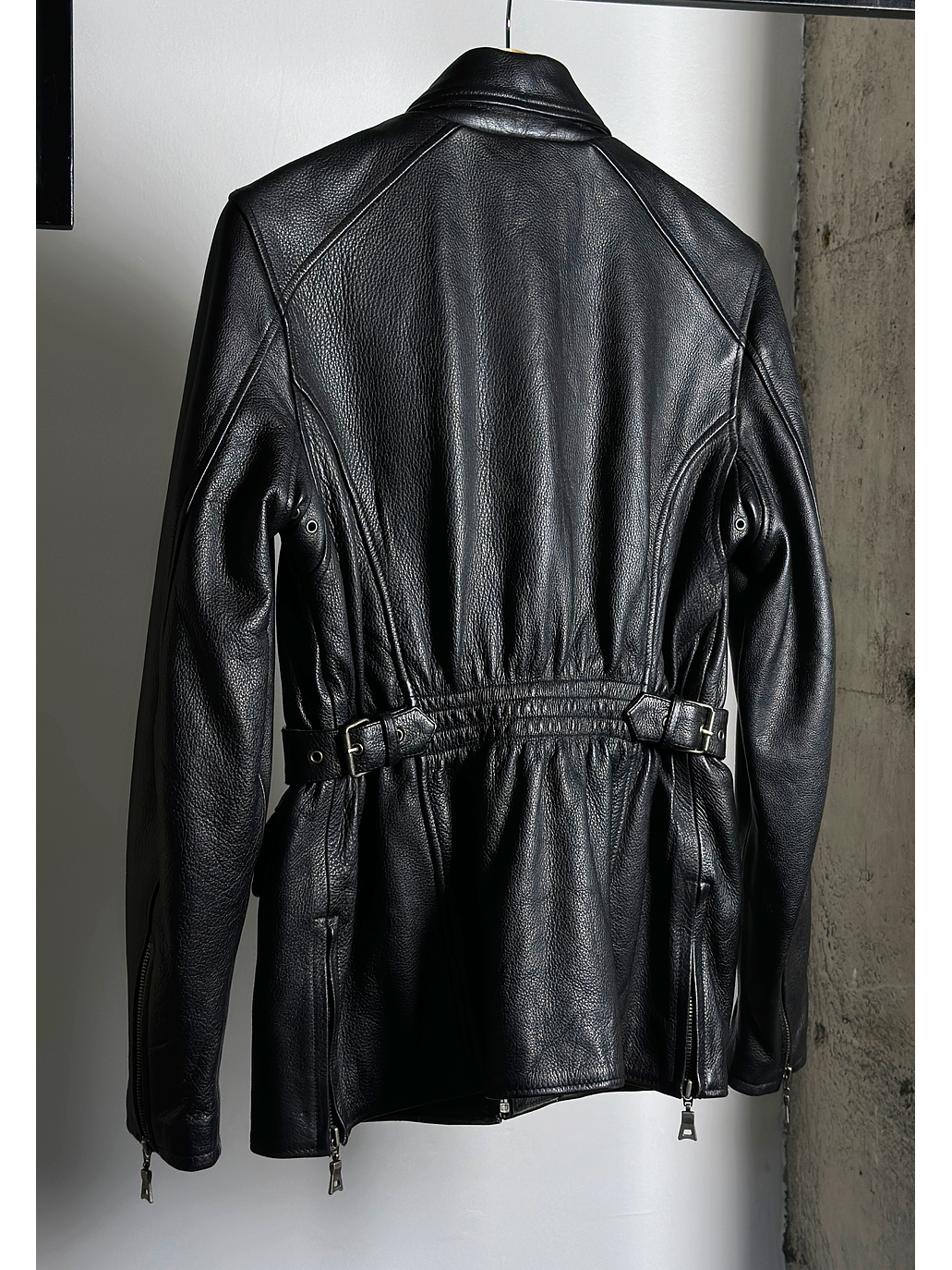 Chaqueta cuero biker vintage 3