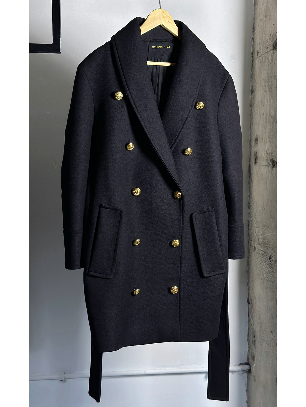 Abrigo lana azul marino  1