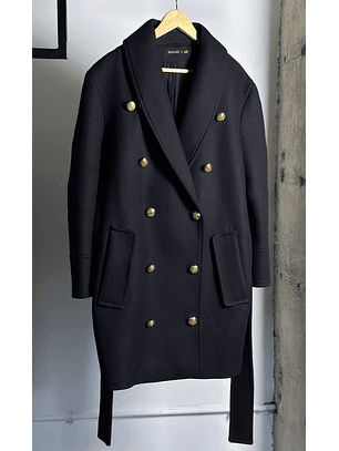 Abrigo lana azul marino 