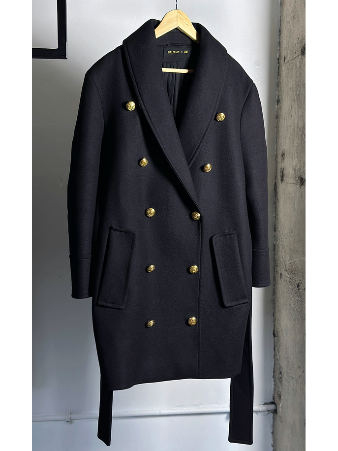 Abrigo lana azul marino  1