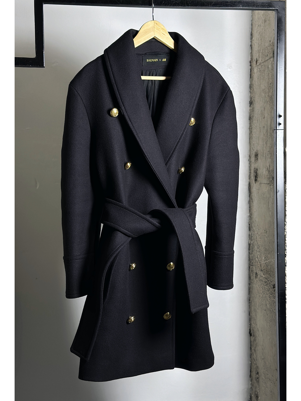 Abrigo lana azul marino  2