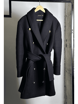 Abrigo lana azul marino 