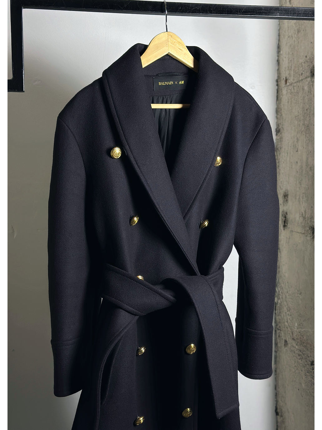 Abrigo lana azul marino  4