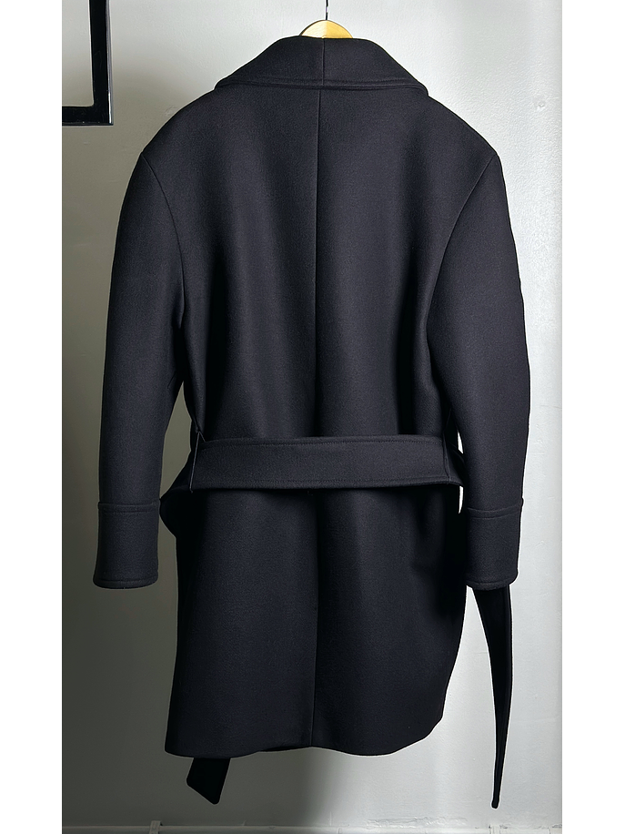 Abrigo lana azul marino  6