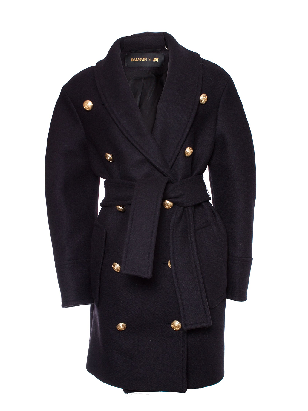 Abrigo lana azul marino  7