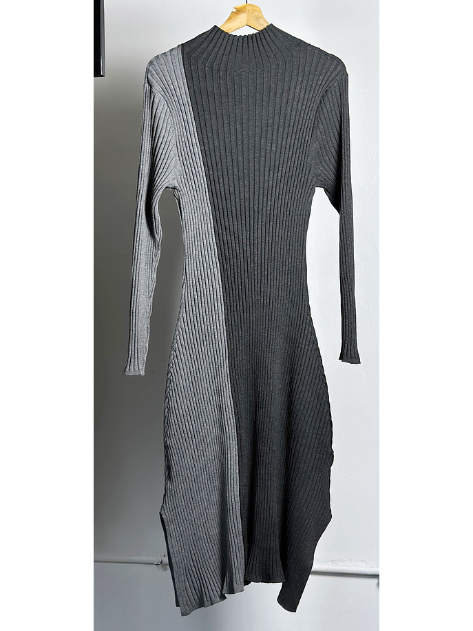 Vestido bloque color  4