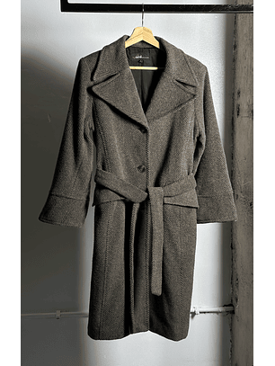 Abrigo tweed café vintage