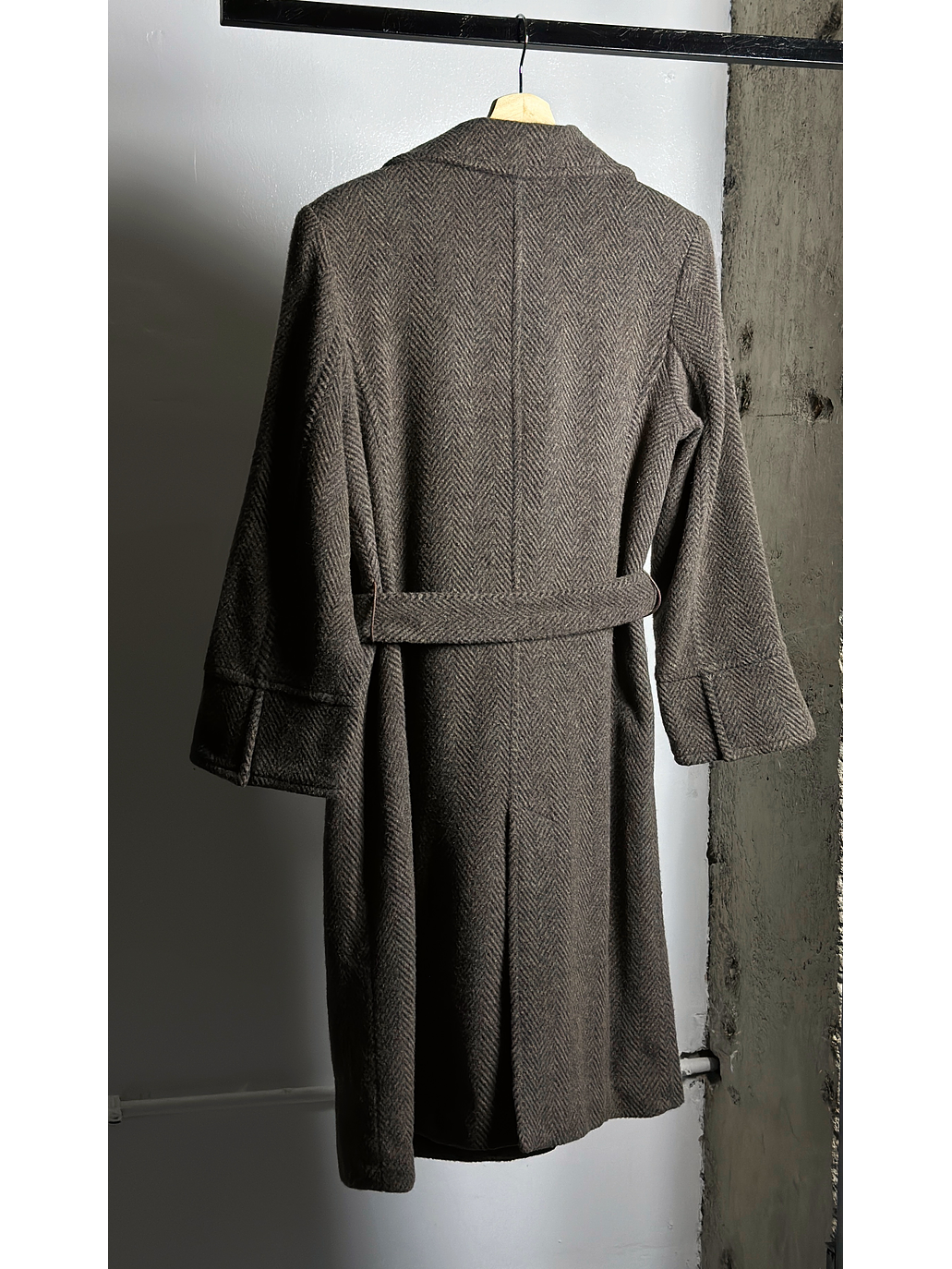 Abrigo tweed café vintage 3