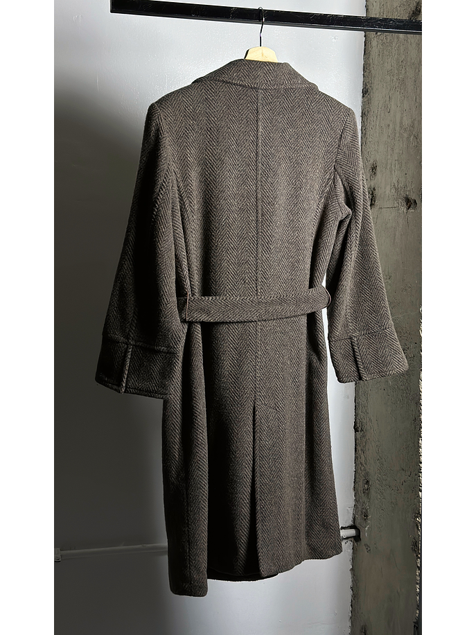 Abrigo tweed café vintage 3