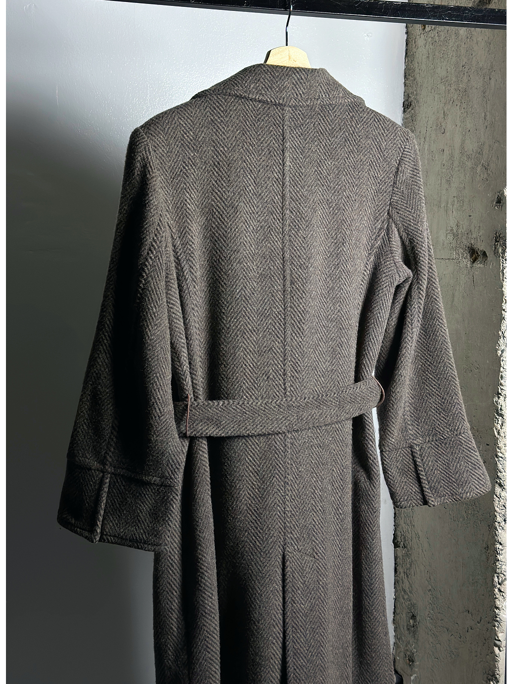 Abrigo tweed café vintage 4