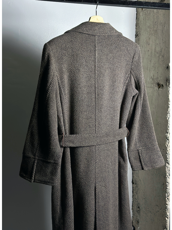 Abrigo tweed café vintage 4