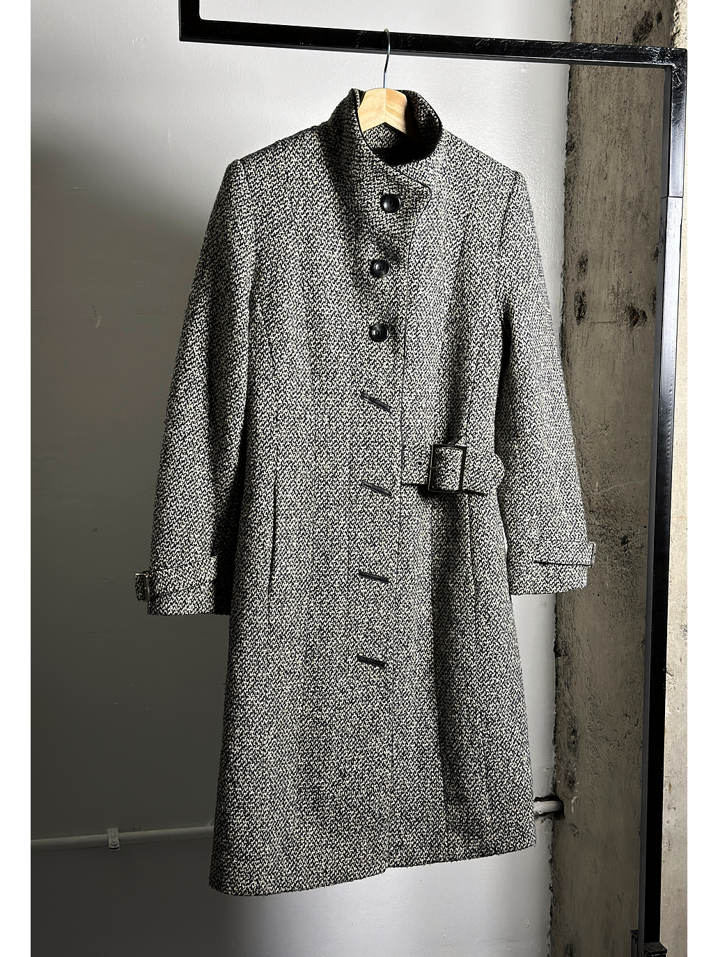 Abrigo tweed jaspeado  1