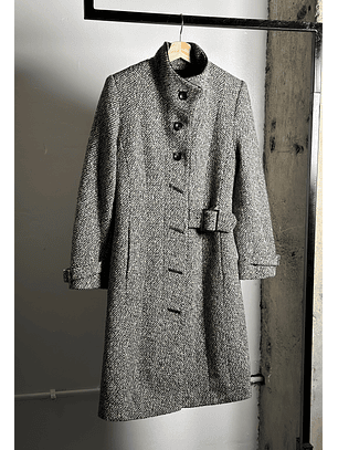 Abrigo tweed jaspeado 