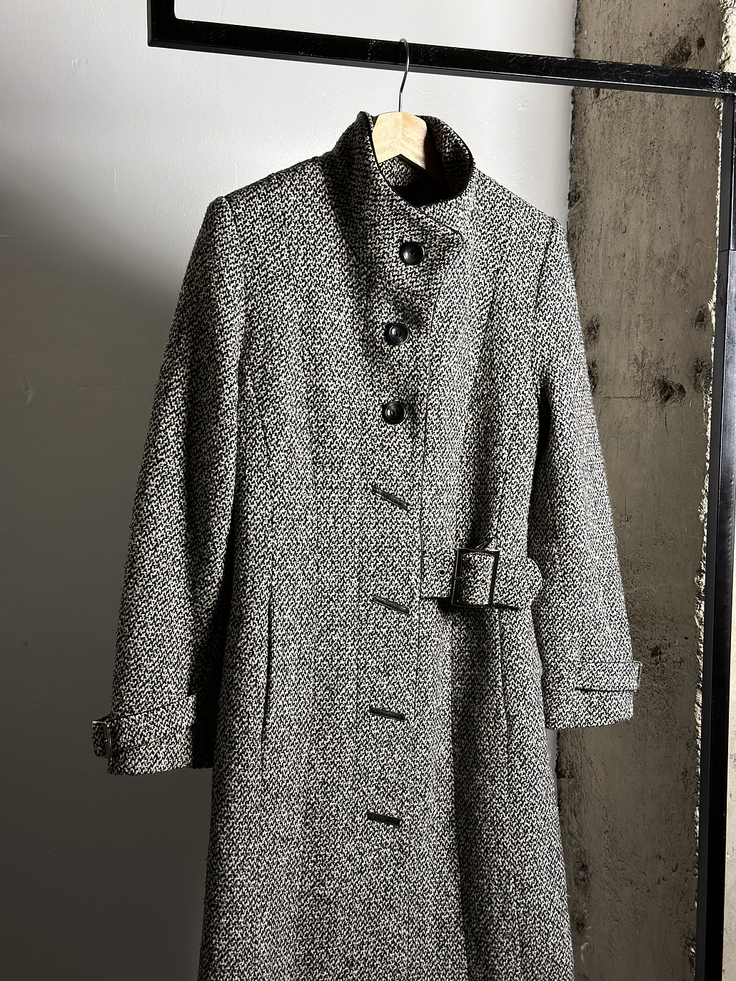 Abrigo tweed jaspeado  2