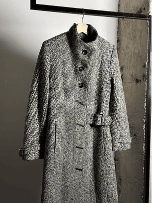 Abrigo tweed jaspeado 