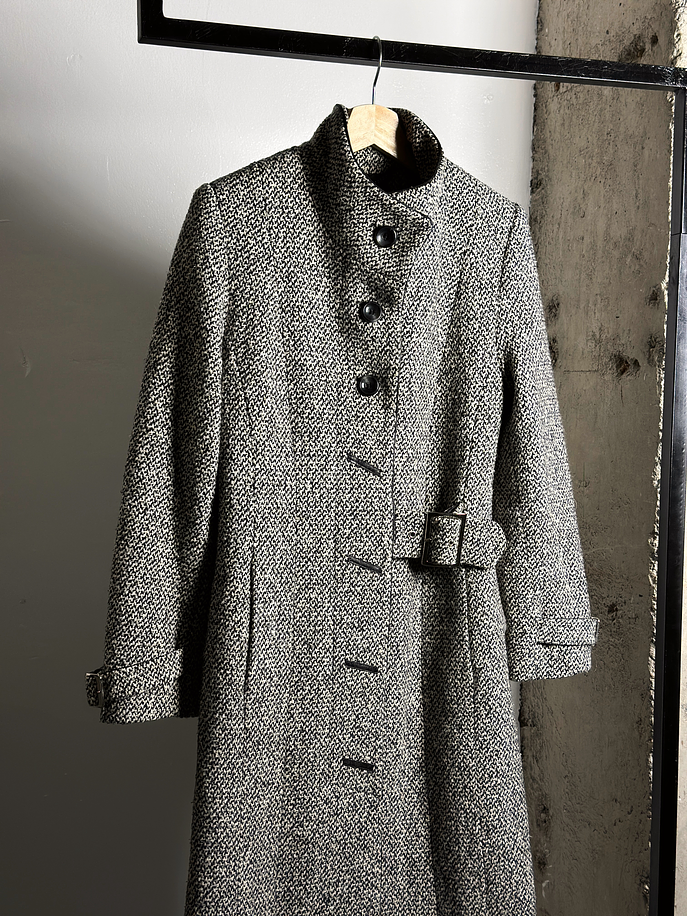 Abrigo tweed jaspeado  2