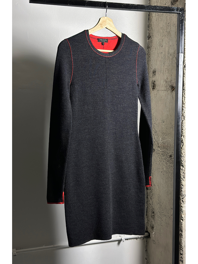 Vestido tejido plomo  1