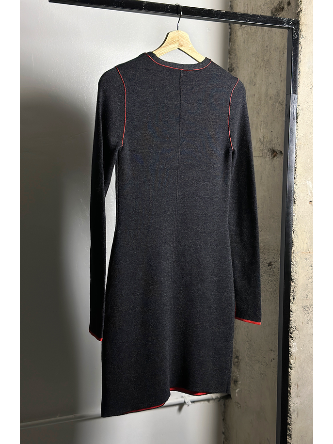 Vestido tejido plomo  4