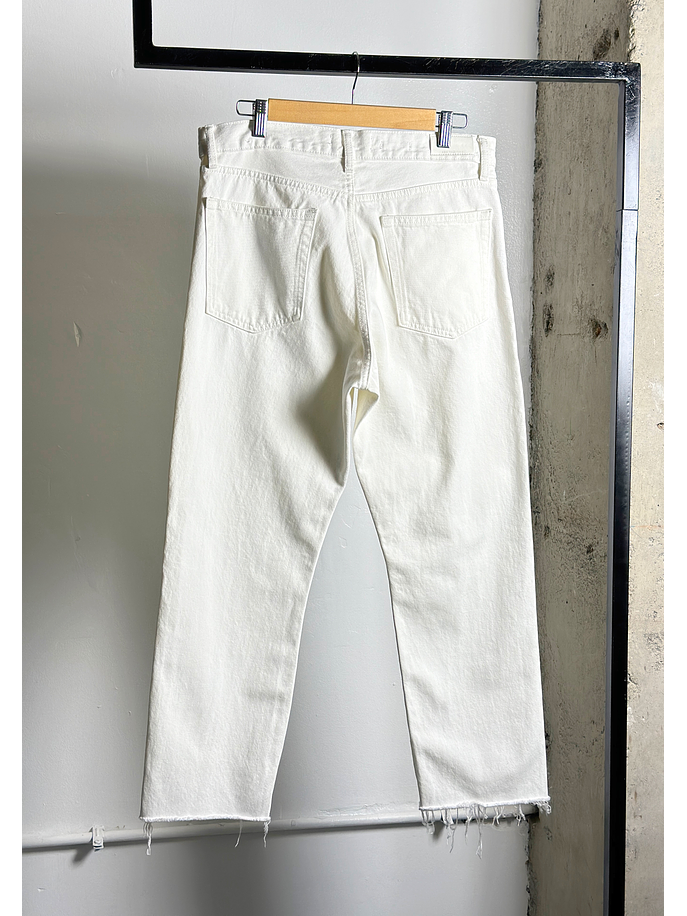 Pantalón mezclilla blanco  4